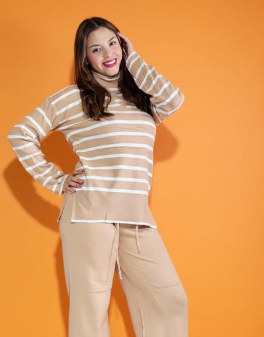 CONJUNTO TEJIDO BEIGE 88238