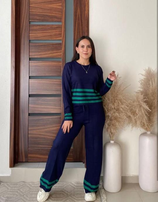 CONJUNTO TEJIDO AZUL MARINO UNITALLA 88237