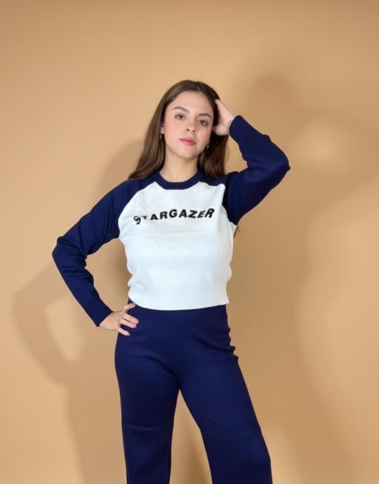 CONJUNTO TEJIDO AZUL MARINO UNITALLA AC1151