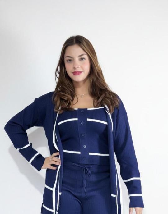 SET DE TRES PIEZAS AZUL MARINO ML88285