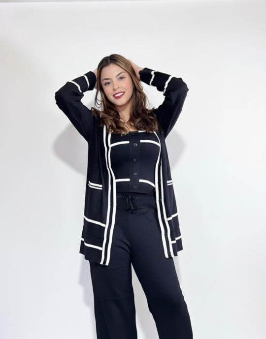 SET DE TRES PIEZAS NEGRO ML88285